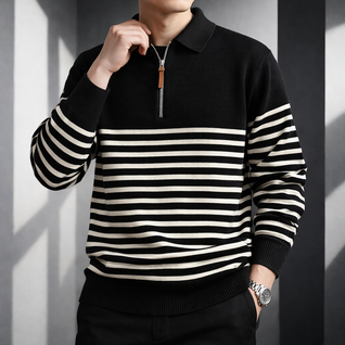 Westbridge Striped Quarter Zip