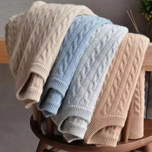 Biella Cotton Cable Sweater