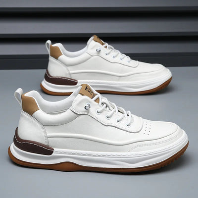 Lorenzo Leather Court Trainers