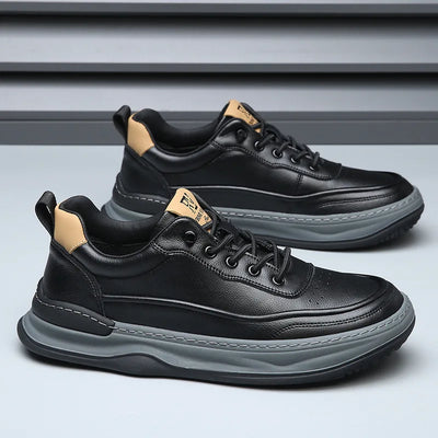 Lorenzo Leather Court Trainers