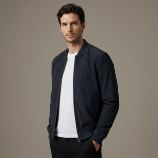 Hawthorne Suede Bomber