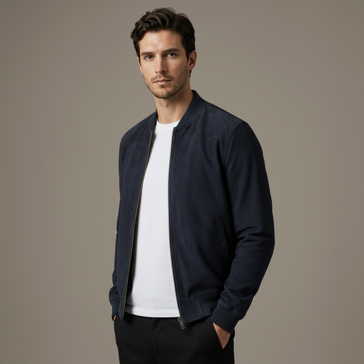 Hawthorne Suede Bomber