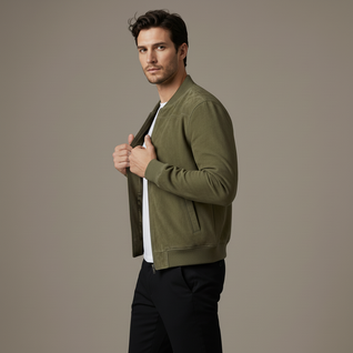 Hawthorne Suede Bomber