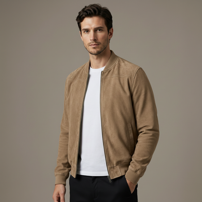 Hawthorne Suede Bomber
