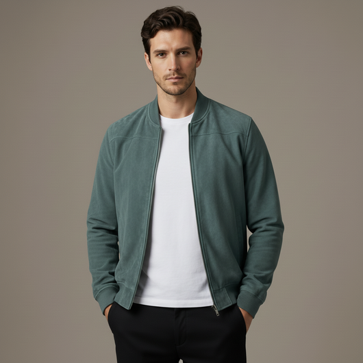 Hawthorne Suede Bomber